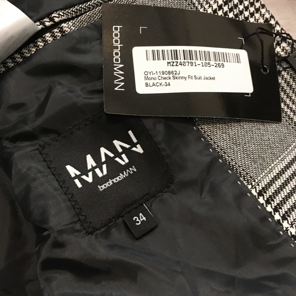 NWT, boohoo Man plaid blazer size 34 - Picture 13 of 15